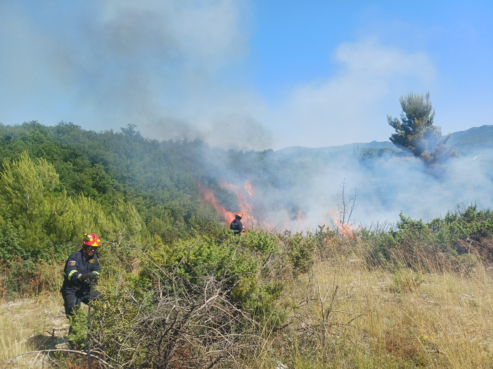 Vatrogasci Trilja gase požar